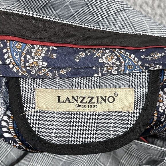 Lanzzino Gray Checkered Men' dress pants size 34x34 - Picture 5 of 10